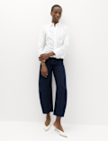 Pure Cotton Ruched Detail Shirt