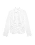 Pure Cotton Ruched Detail Shirt