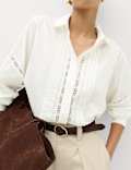 Pure Cotton Embroidered Collar Shirt