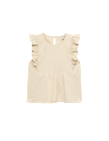 Denim Frill Detail Top