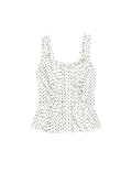 Pure Cotton Polka Dot Ruffle Detail Peplum Top