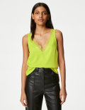 V-Neck Lace Detail Cami Top