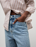 Pure Cotton Striped Oversized Shirt