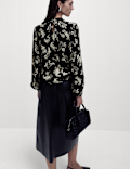 Printed High Neck Blouse