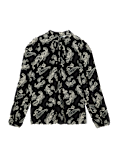 Printed High Neck Blouse