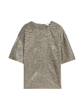 Textured Round Neck T-Shirt