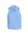 Striped Frill Detail Collared Shirt