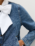 Denim Collarless Jacket