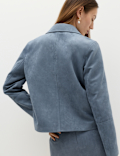 Suedette Button Through Short Jacket