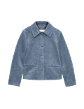 Suedette Button Through Short Jacket