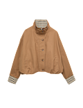 Check Contrast Bomber Jacket