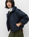 Thermowarmth&trade; Cord Collar Short Padded Jacket