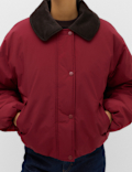 Thermowarmth&trade; Cord Collar Short Padded Jacket