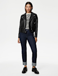 Faux Leather Biker Jacket