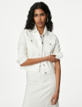 Cotton Rich Denim Jacket with Stretch