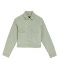 Cotton Rich Denim Collared Cropped Jacket