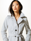 Button Detailed Trench Coat