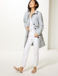 Button Detailed Trench Coat