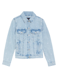 Pure Cotton Denim Floral Embroidered Jacket