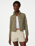 Cotton Rich Denim Jacket with Stretch
