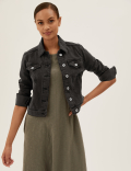 Cotton Rich Denim Jacket with Stretch
