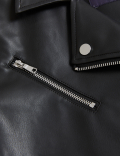 Faux Leather Biker Jacket