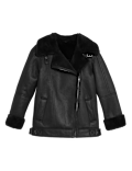 Faux Shearling Aviator Jacket