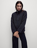 Borg Lightweight Funnel Neck Jacket