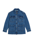 Pure Cotton Denim Relaxed Utility Jacket