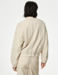 Linen Rich Bomber Jacket