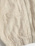 Linen Rich Bomber Jacket