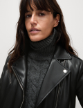 Faux Leather Biker Jacket