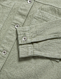 Pure Cotton Denim Relaxed Shacket