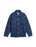 Pure Cotton Denim Relaxed Shacket