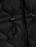 Feather & Down Quilted Hooded Puffer Jacket