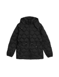 Feather & Down Quilted Hooded Puffer Jacket