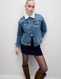 Denim Borg Lined Jacket