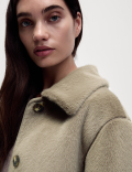 Faux Fur Collared Short Jacket
