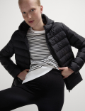 Feather & Down Hooded Packaway Relaxed Jacket
