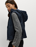 Waterproof Padded Hooded Cropped Gilet