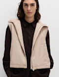 Waterproof Padded Hooded Cropped Gilet