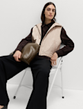 Waterproof Padded Hooded Cropped Gilet