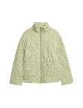 Quilted Funnel Neck Jacket