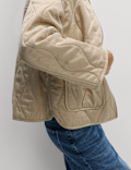 Quilted Funnel Neck Jacket
