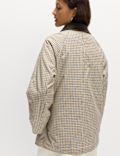Waxed Look Checked Utility Jacket