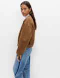 Suedette Lightweight Bomber Jacket