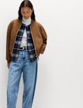 Suedette Lightweight Bomber Jacket