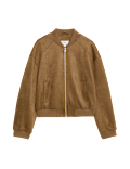 Suedette Lightweight Bomber Jacket