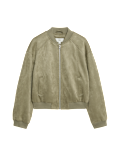 Suedette Lightweight Bomber Jacket