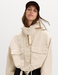 Pure Cotton Short Utility Jacket